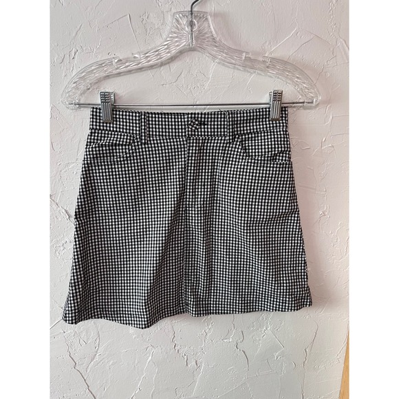Brandy Melville Dresses & Skirts - Brandy Melville Gingham Mini Skirt Black White OS‎